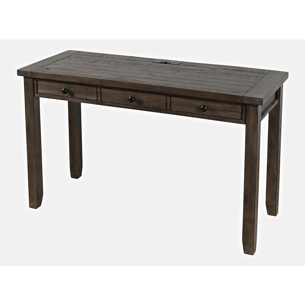 Madison County Rustic Reclaimed Solid Wood Farmhouse USB Charging Desk. Picture 4