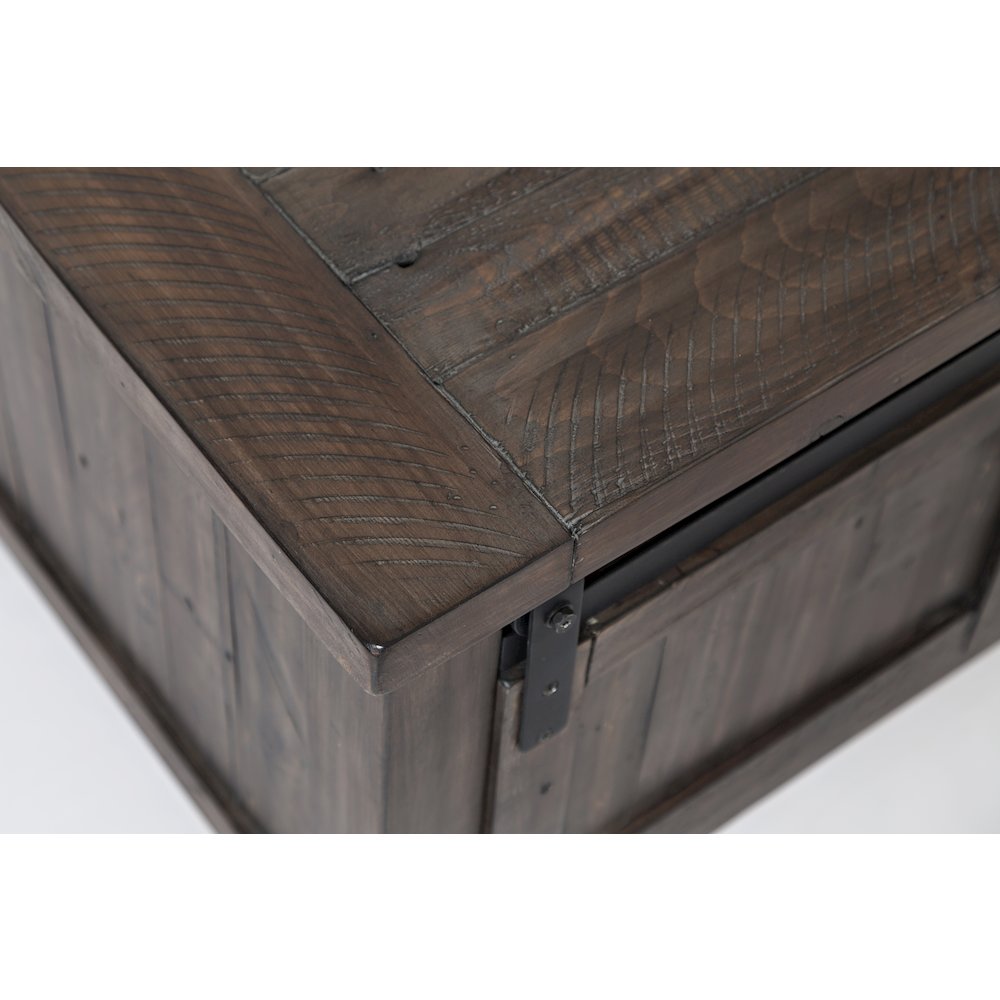 Madison County 50" Rustic Reclaimed Pine Farmhouse Barn Door Coffee Table. Picture 4