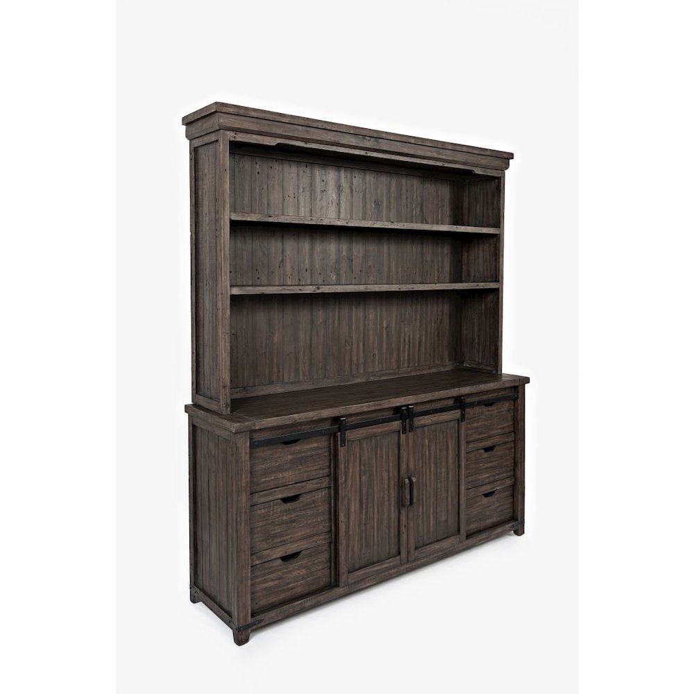 Madison County Rustic Reclaimed Pine Farmhouse Hutch Server. Picture 2