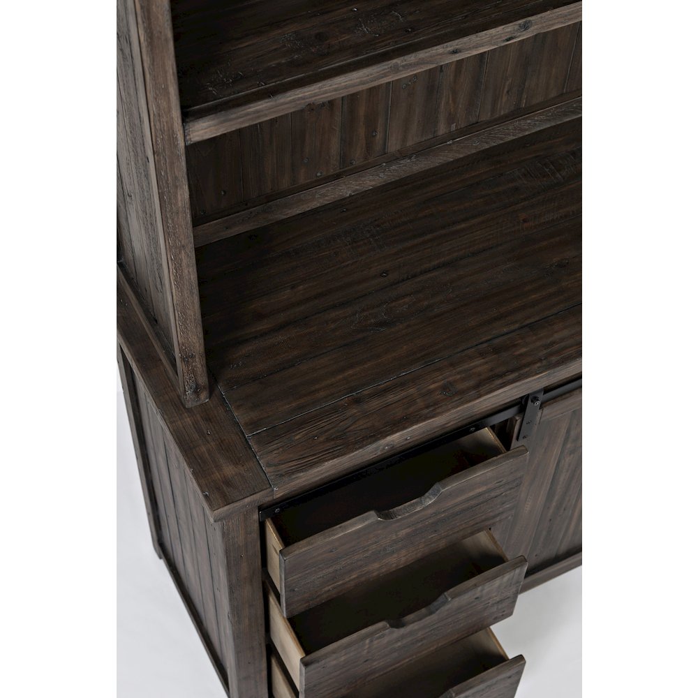 Madison County Rustic Reclaimed Pine Farmhouse Hutch Server. Picture 5