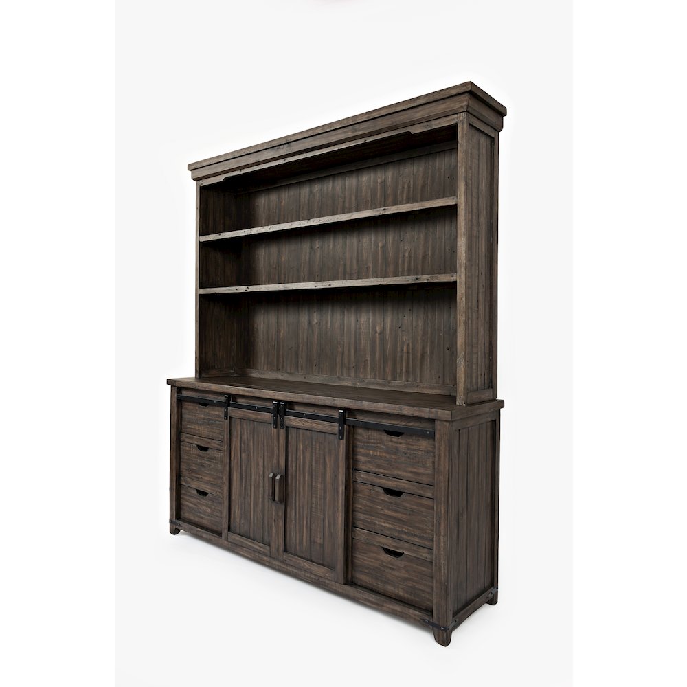 Madison County Rustic Reclaimed Pine Farmhouse Hutch Server. Picture 3