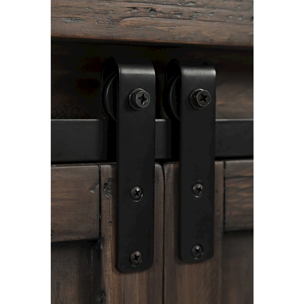 Madison County Rustic Reclaimed Pine Farmhouse Hutch Server. Picture 7