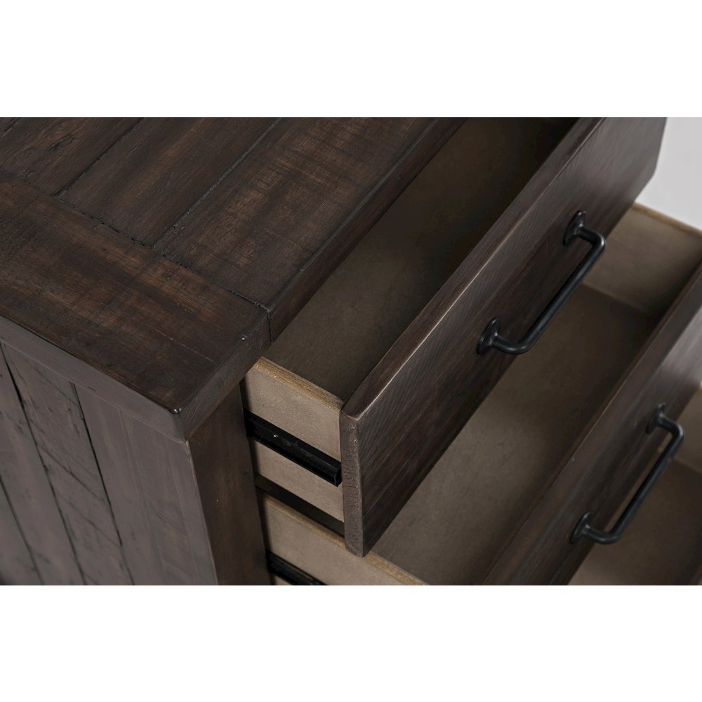 Madison County Rustic Reclaimed Solid Wood Farmhouse USB Charging Nightstand. Picture 6