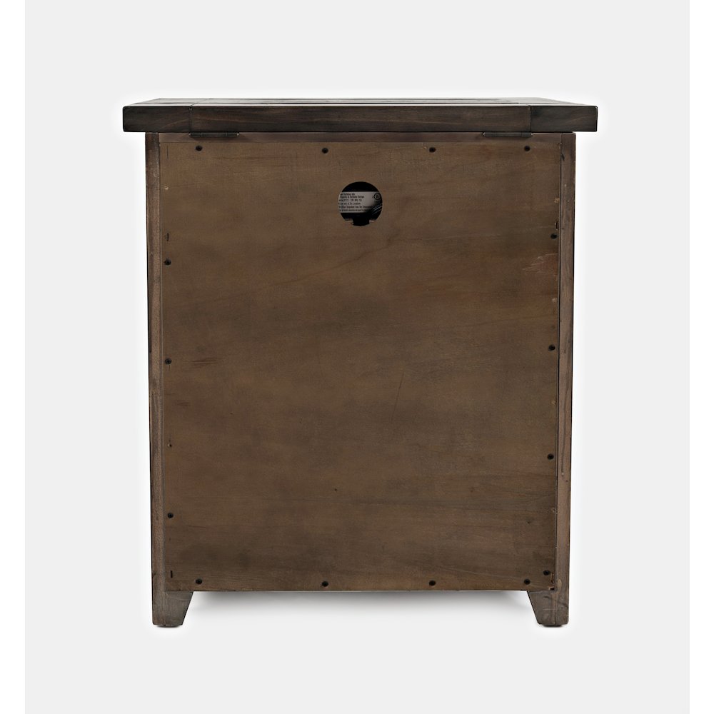 Madison County Rustic Reclaimed Solid Wood Farmhouse USB Charging Nightstand. Picture 8