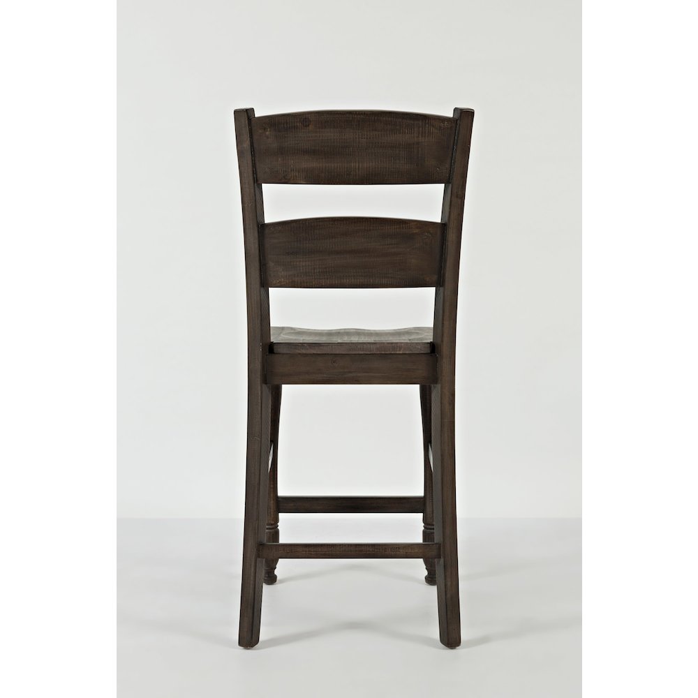 Rustic Reclaimed Pine Farmhouse Ladderback Counter Stool (Set of 2). Picture 5