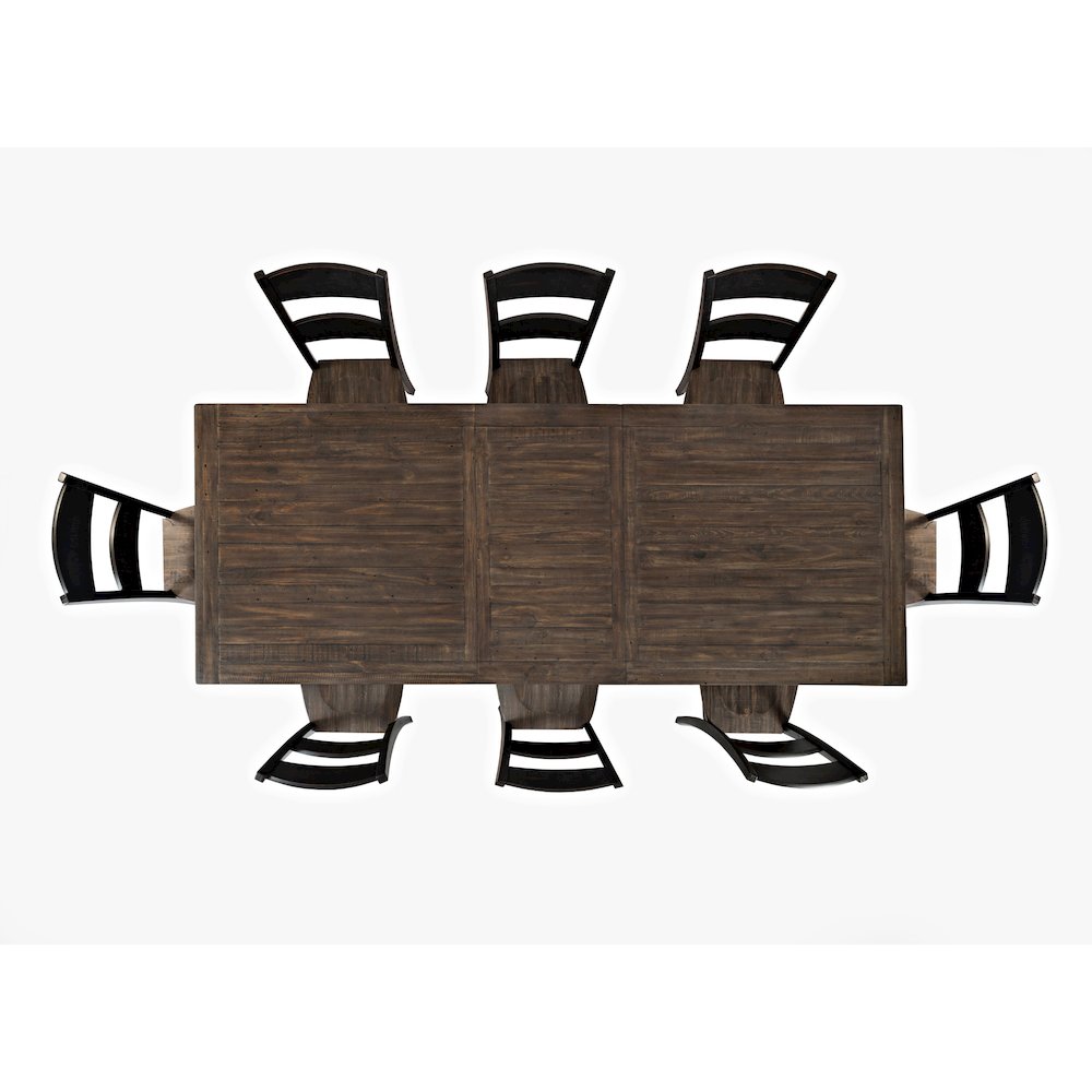 Madison County Reclaimed Pine 106" Farmhouse Nine-Piece Dining Set. Picture 6
