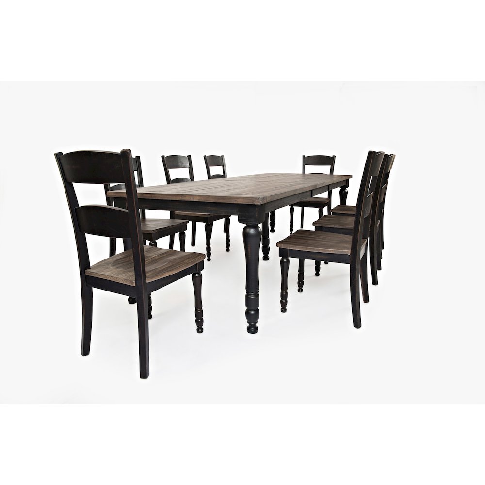 Madison County Reclaimed Pine 106" Farmhouse Nine-Piece Dining Set. Picture 2