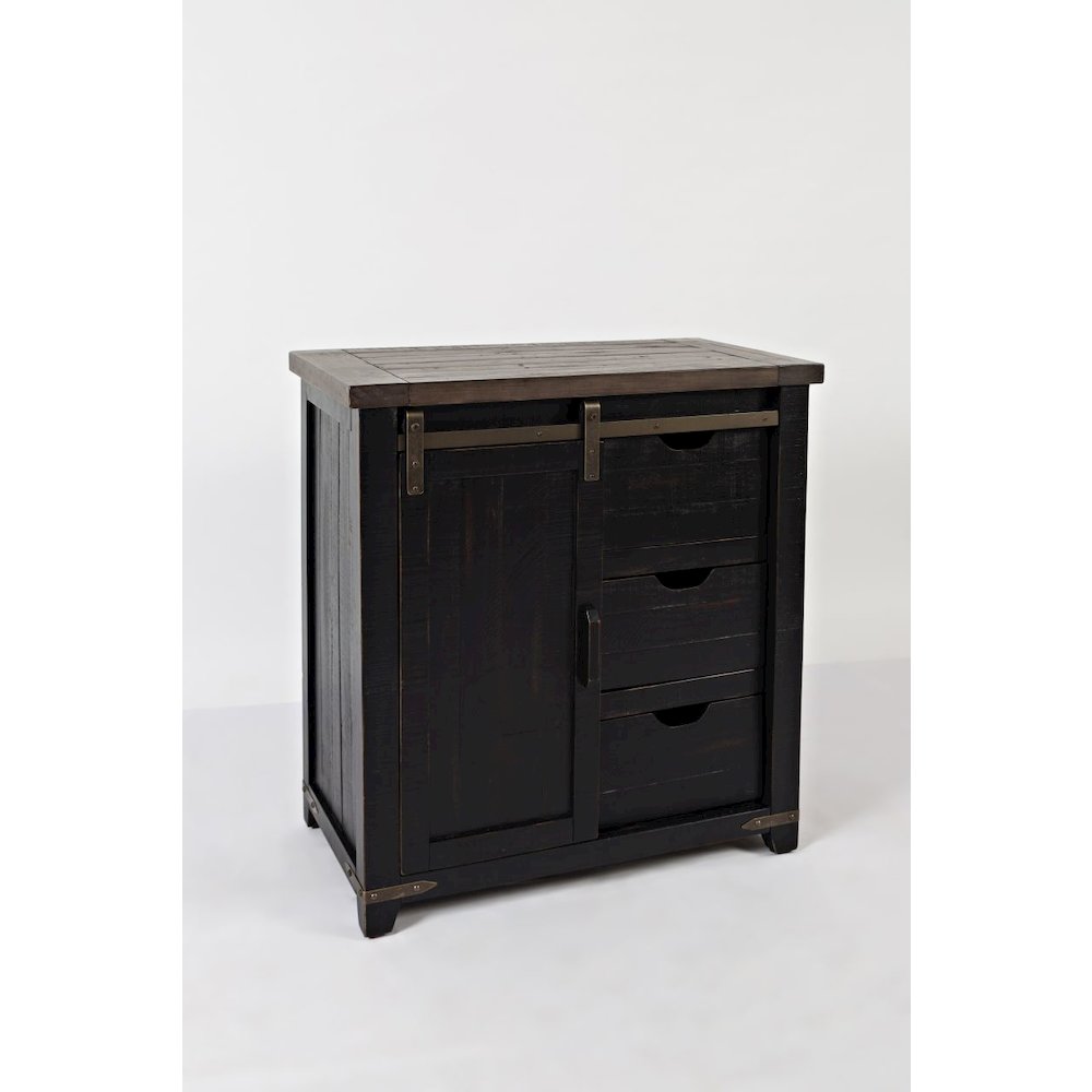 Rustic Reclaimed Solid Wood Farmhouse 32" Barn Door Accent Cabinet. Picture 2