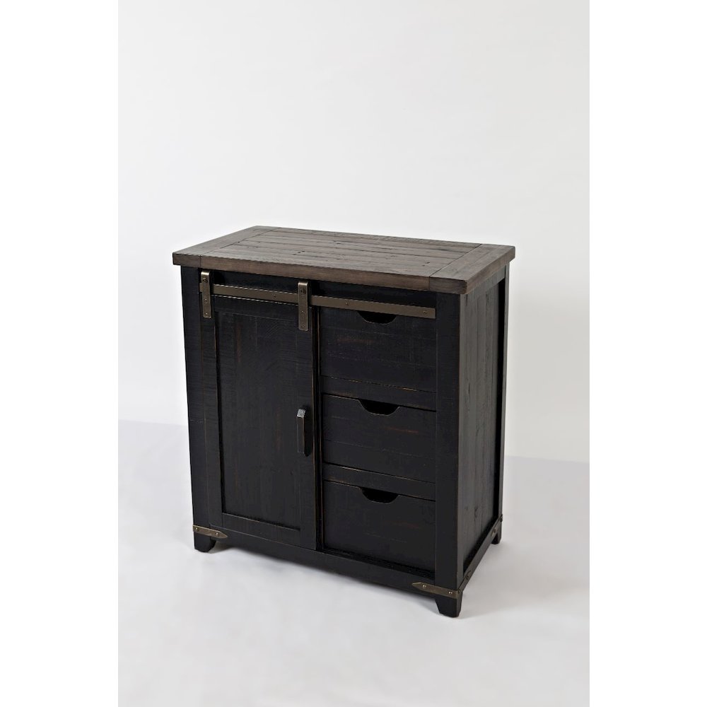 Rustic Reclaimed Solid Wood Farmhouse 32" Barn Door Accent Cabinet. Picture 3