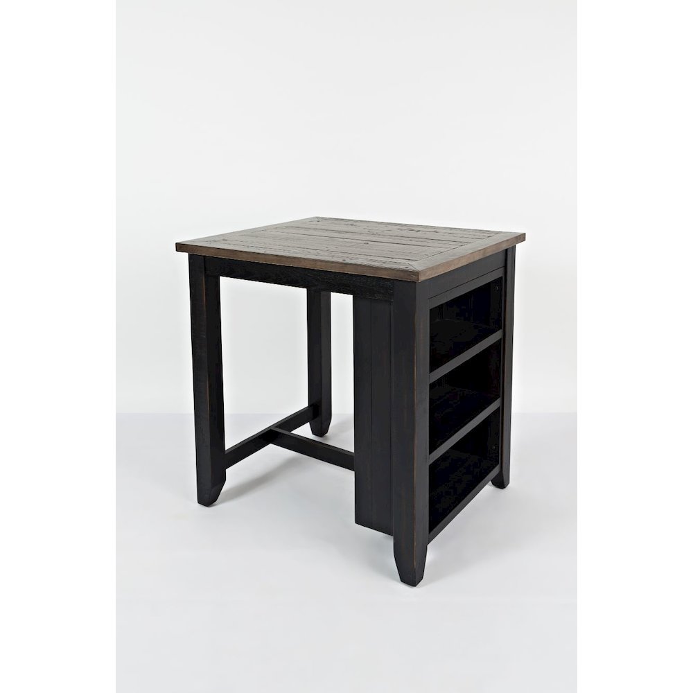 Rustic Reclaimed Solid Wood Farmhouse 3 Piece Counter Height Dining Set. Picture 6