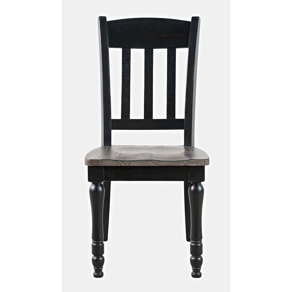 Madison County Rustic Reclaimed Pine Farmhouse Slatback Dining Chair (Set of 2). Picture 2