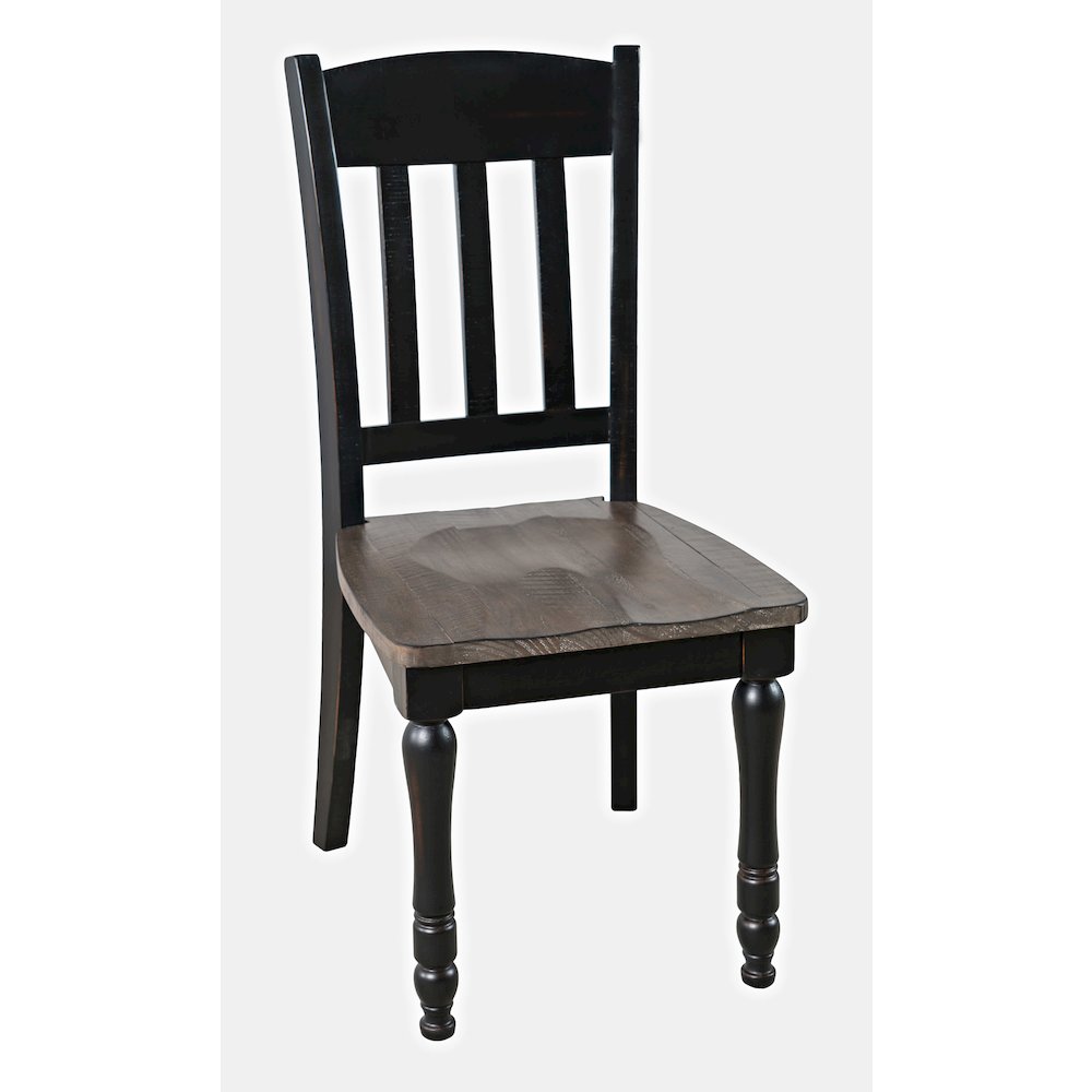 Madison County Rustic Reclaimed Pine Farmhouse Slatback Dining Chair (Set of 2). Picture 4