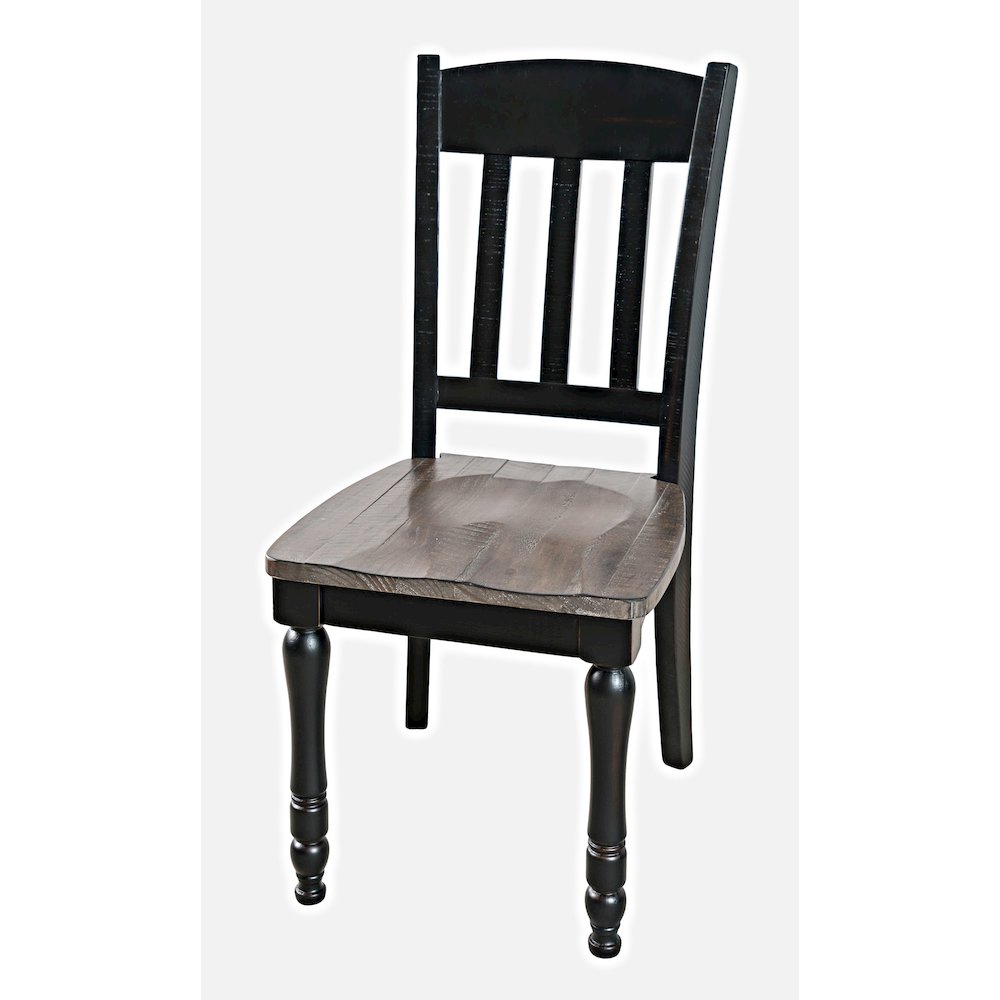 Madison County Rustic Reclaimed Pine Farmhouse Slatback Dining Chair (Set of 2). Picture 3