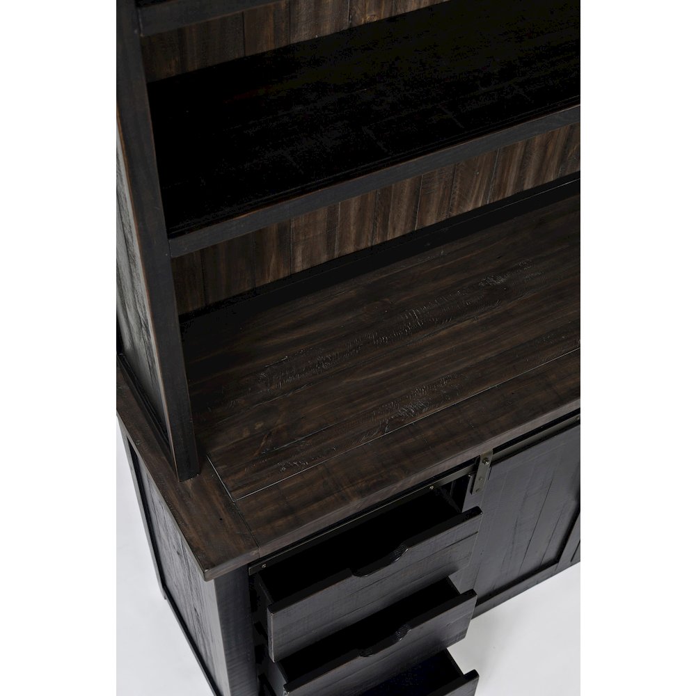 Madison County Rustic Reclaimed Pine Farmhouse Hutch Server. Picture 4