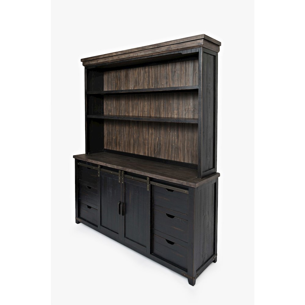 Madison County Rustic Reclaimed Pine Farmhouse Hutch Server. Picture 2