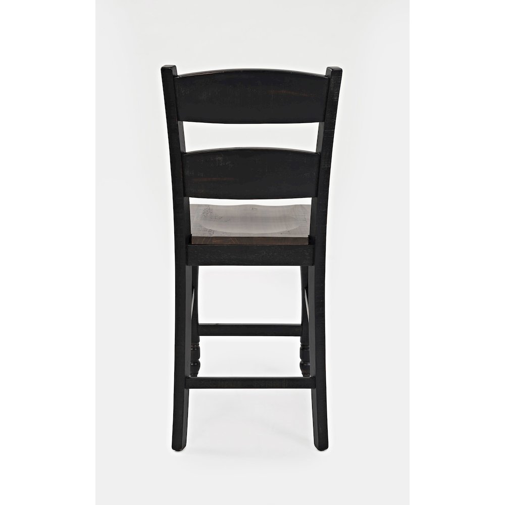 Rustic Reclaimed Pine Farmhouse Ladderback Counter Stool (Set of 2). Picture 5