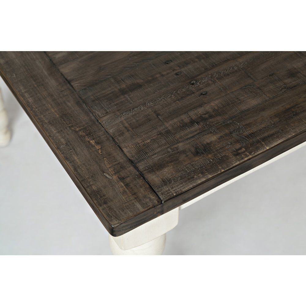 Madison County Rustic Reclaimed Pine Farmhouse Rectangle Extension Dining Table. Picture 4