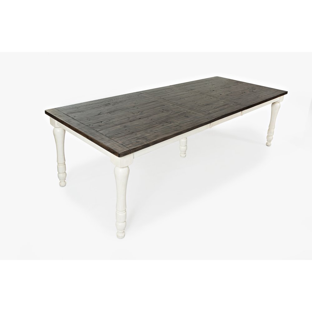 Madison County Rustic Reclaimed Pine Farmhouse Rectangle Extension Dining Table. Picture 3
