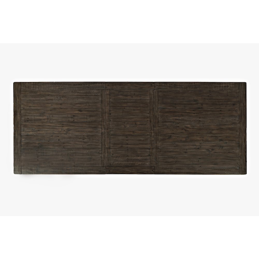 Madison County Rustic Reclaimed Pine Farmhouse Rectangle Extension Dining Table. Picture 5