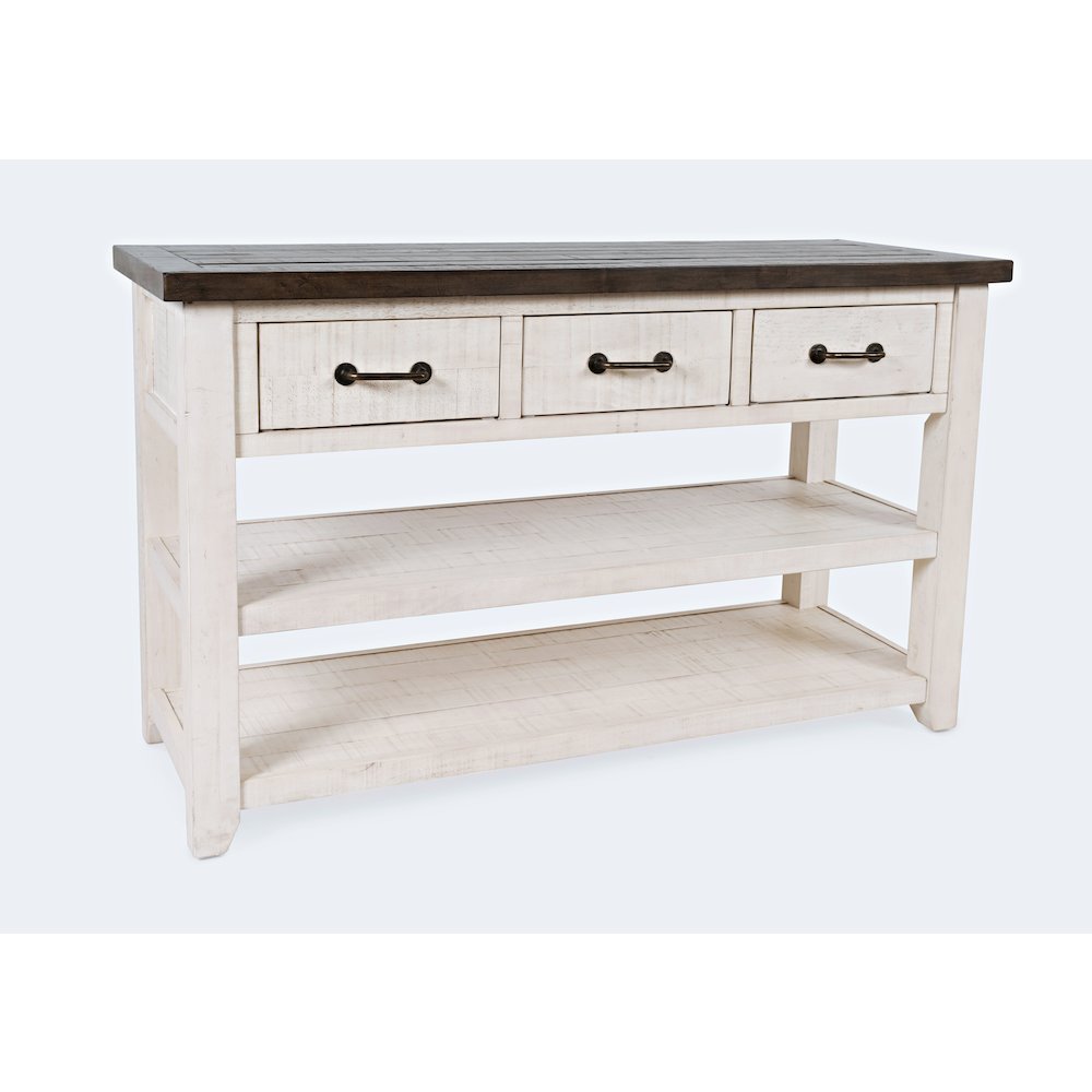 Madison County Rustic Reclaimed Pine Farmhouse Harris 50" Sofa Console Table. Picture 4