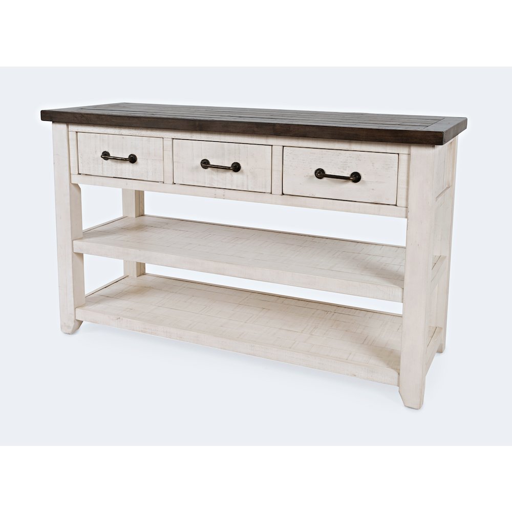 Madison County Rustic Reclaimed Pine Farmhouse Harris 50" Sofa Console Table. Picture 3