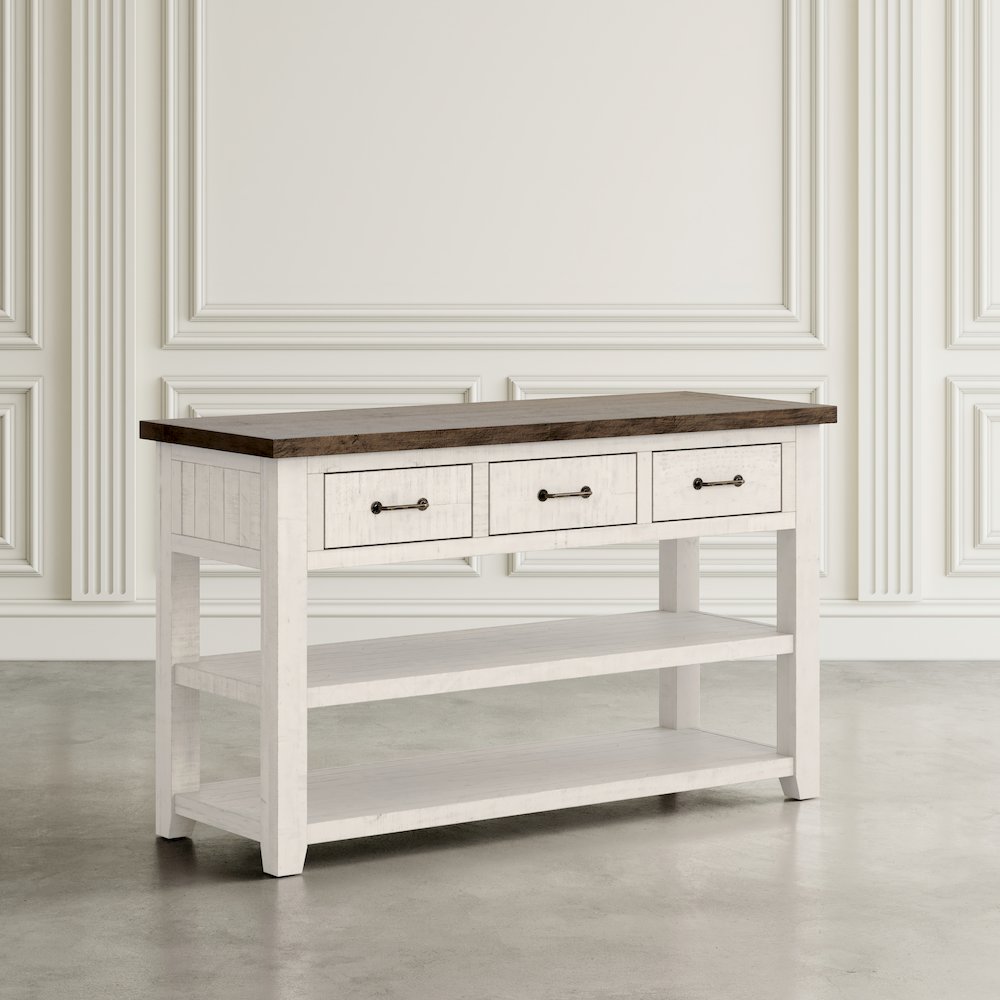 Madison County Rustic Reclaimed Pine Farmhouse Harris 50" Sofa Console Table. Picture 10