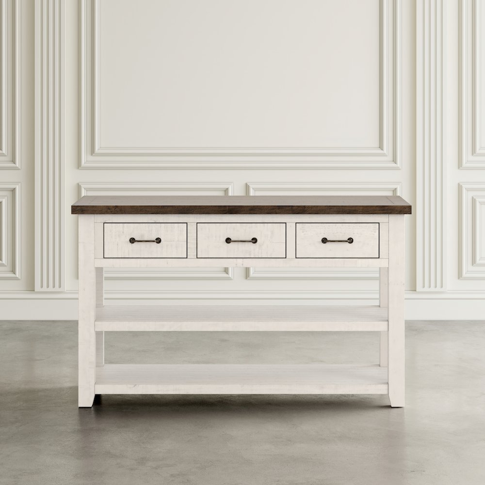 Madison County Rustic Reclaimed Pine Farmhouse Harris 50" Sofa Console Table. Picture 9
