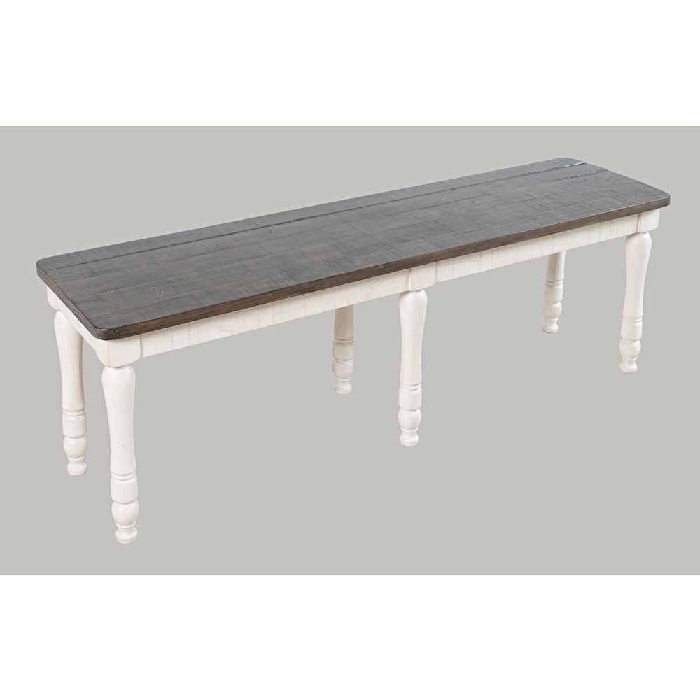 Madison County Rustic Reclaimed Solid Wood Farmhouse 54" Dining Bench. Picture 3