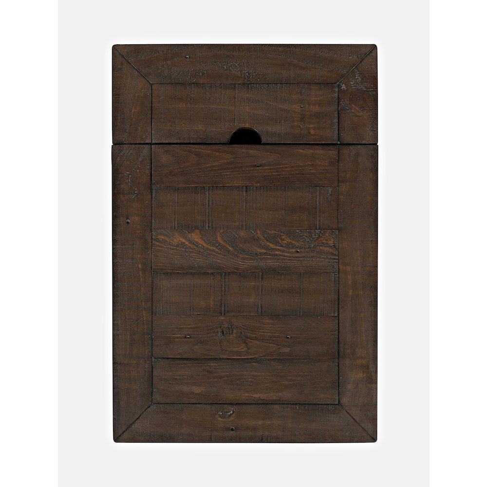Rustic Reclaimed Pine Farmhouse Harris USB Charging Chairside Table. Picture 8