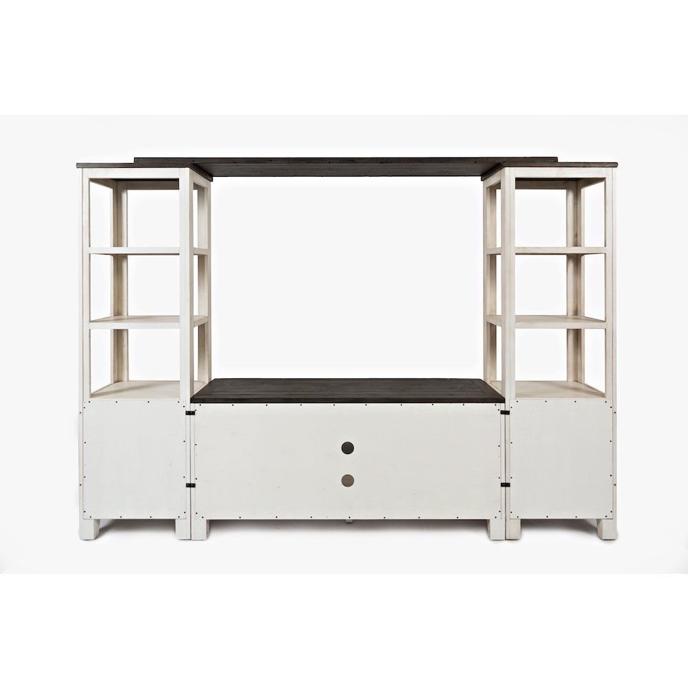 Rustic Reclaimed Pine Farmhouse Entertainment Center with 60'' TV Console. Picture 7