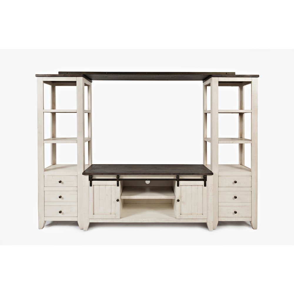 Rustic Reclaimed Pine Farmhouse Entertainment Center with 60'' TV Console. Picture 1