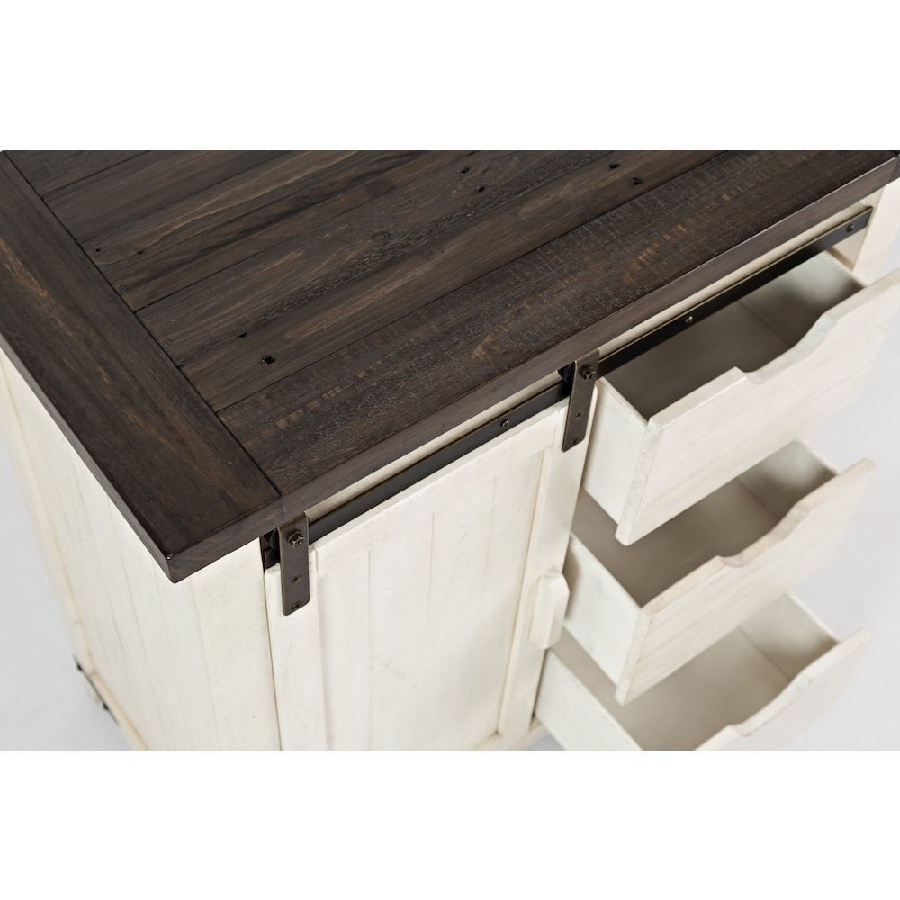 Rustic Reclaimed Solid Wood Farmhouse 32" Barn Door Accent Cabinet. Picture 4