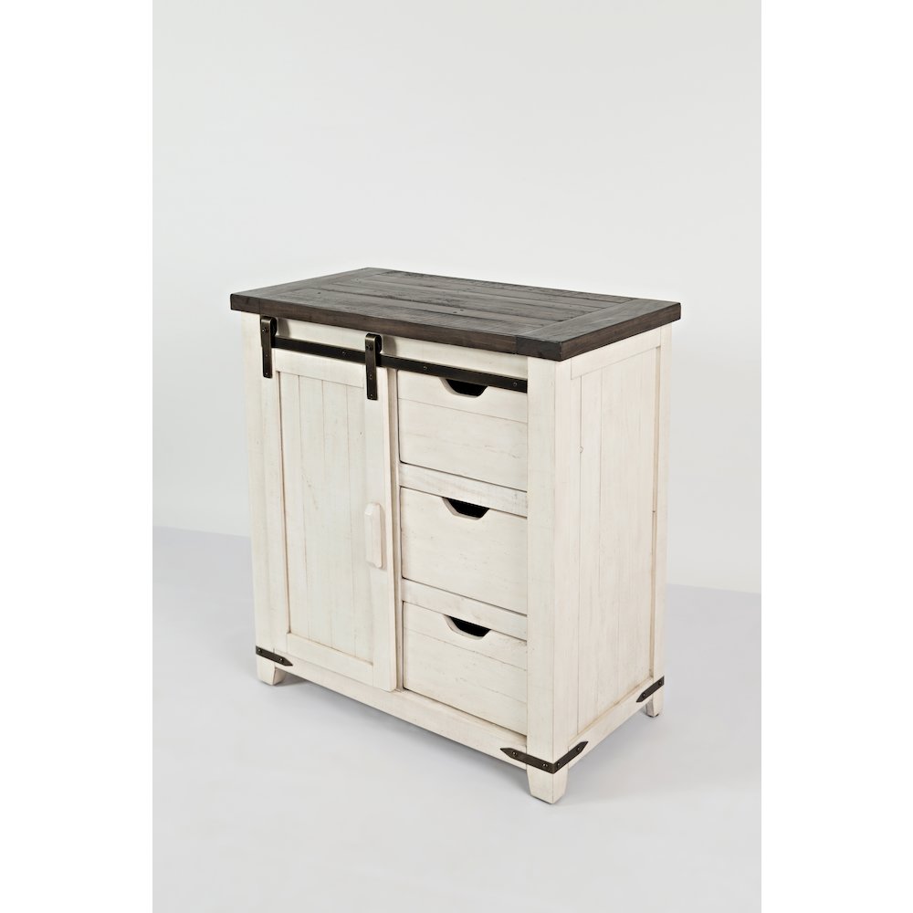 Rustic Reclaimed Solid Wood Farmhouse 32" Barn Door Accent Cabinet. Picture 2