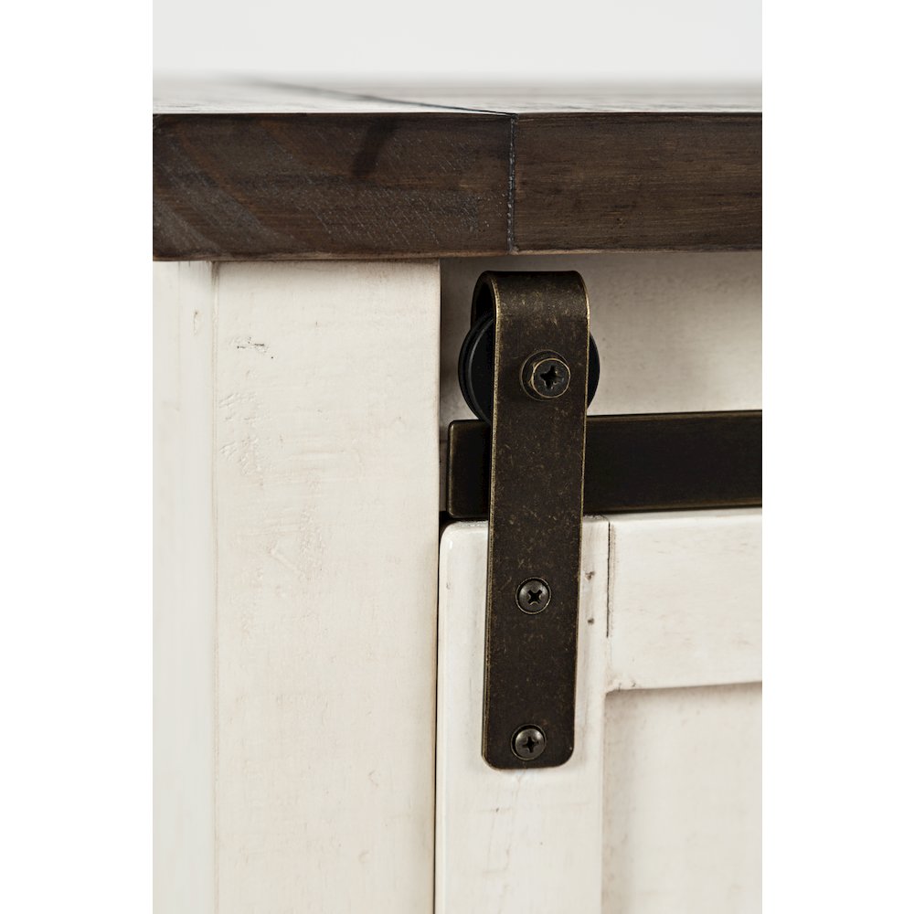 Rustic Reclaimed Solid Wood Farmhouse 32" Barn Door Accent Cabinet. Picture 11