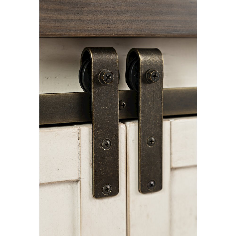 Madison County Rustic Reclaimed Solid Wood Farmhouse 60" Barn Door Server. Picture 11