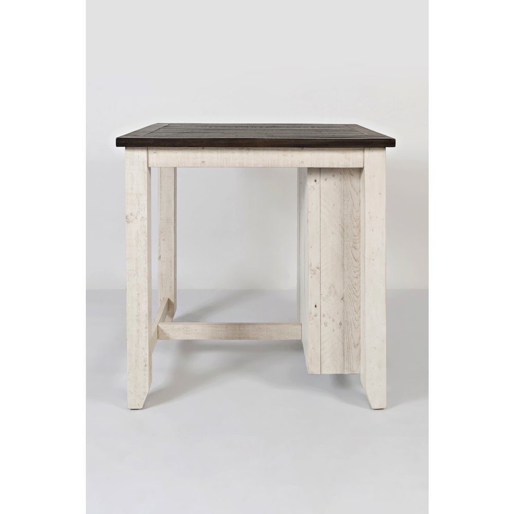 Rustic Reclaimed Solid Wood Farmhouse 3 Piece Counter Height Dining Set. Picture 7