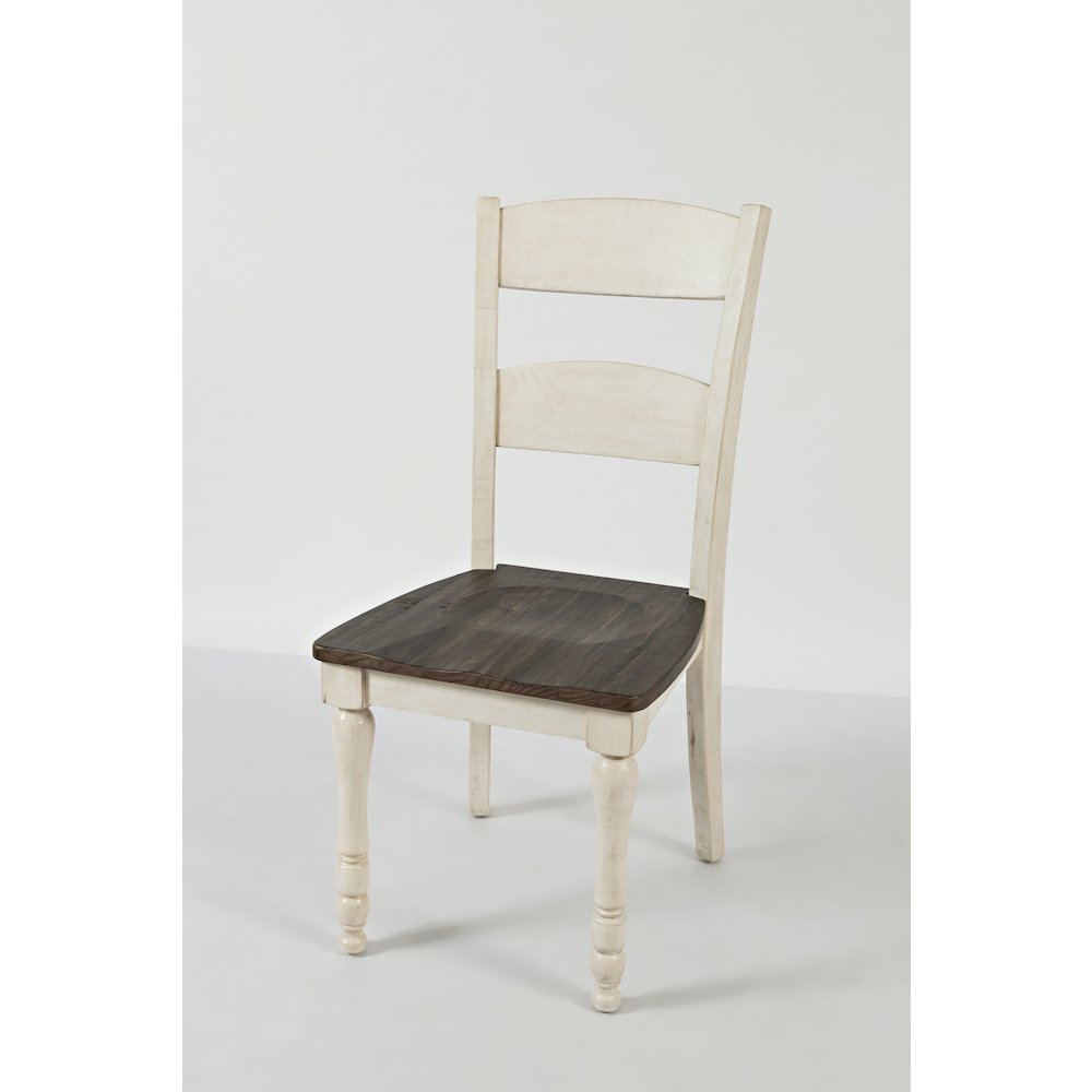 Rustic Reclaimed Pine Farmhouse Ladderback Dining Chair (Set of 2). Picture 3