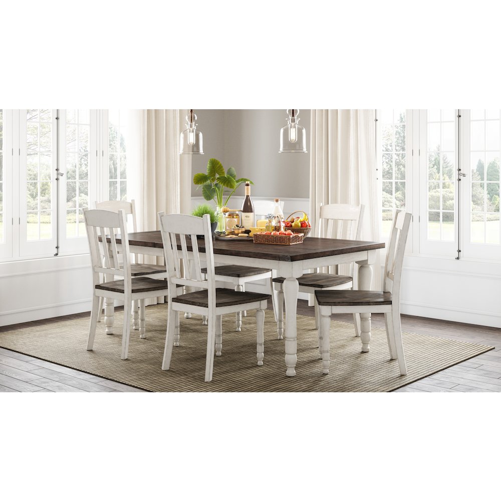 Rustic Reclaimed Solid Wood Farmhouse Slatback Dining Chair (Set of 2). Picture 6