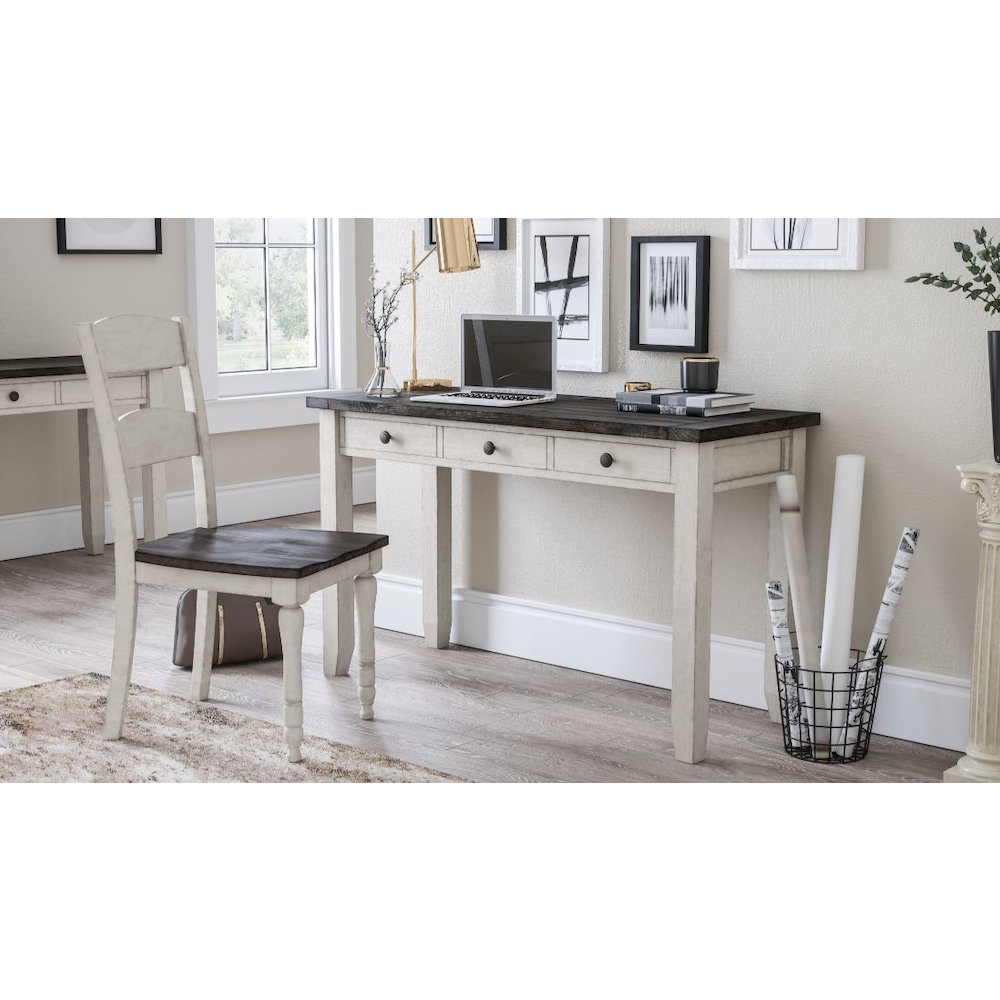 Madison County Rustic Reclaimed Solid Wood Farmhouse USB Charging Desk. Picture 2