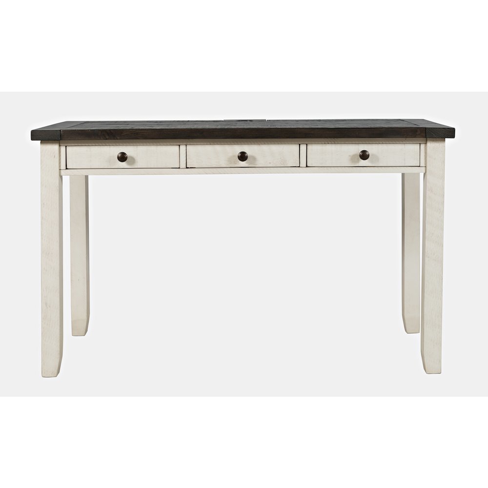 Madison County Rustic Reclaimed Solid Wood Farmhouse USB Charging Desk. Picture 1
