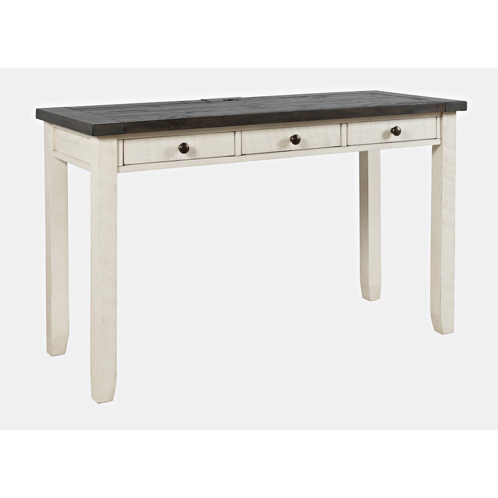Madison County Rustic Reclaimed Solid Wood Farmhouse USB Charging Desk. Picture 4