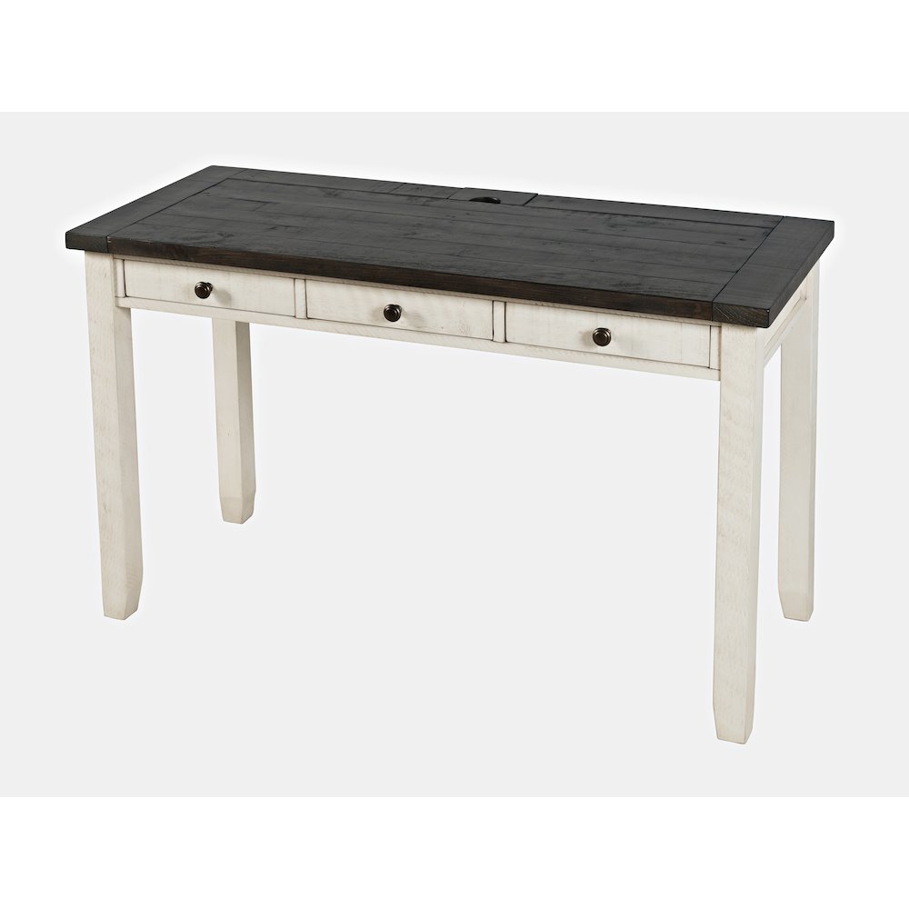 Madison County Rustic Reclaimed Solid Wood Farmhouse USB Charging Desk. Picture 3