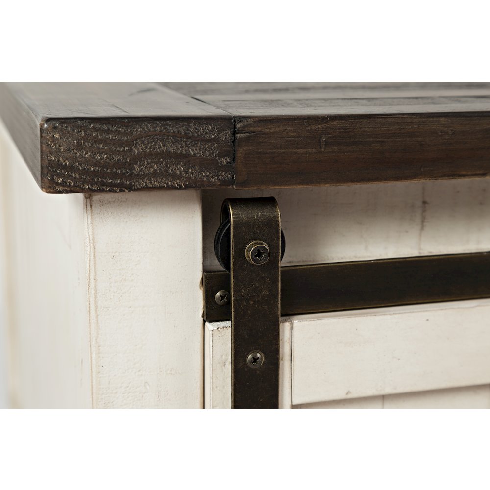 Madison County 50" Rustic Reclaimed Pine Farmhouse Barn Door Coffee Table. Picture 8