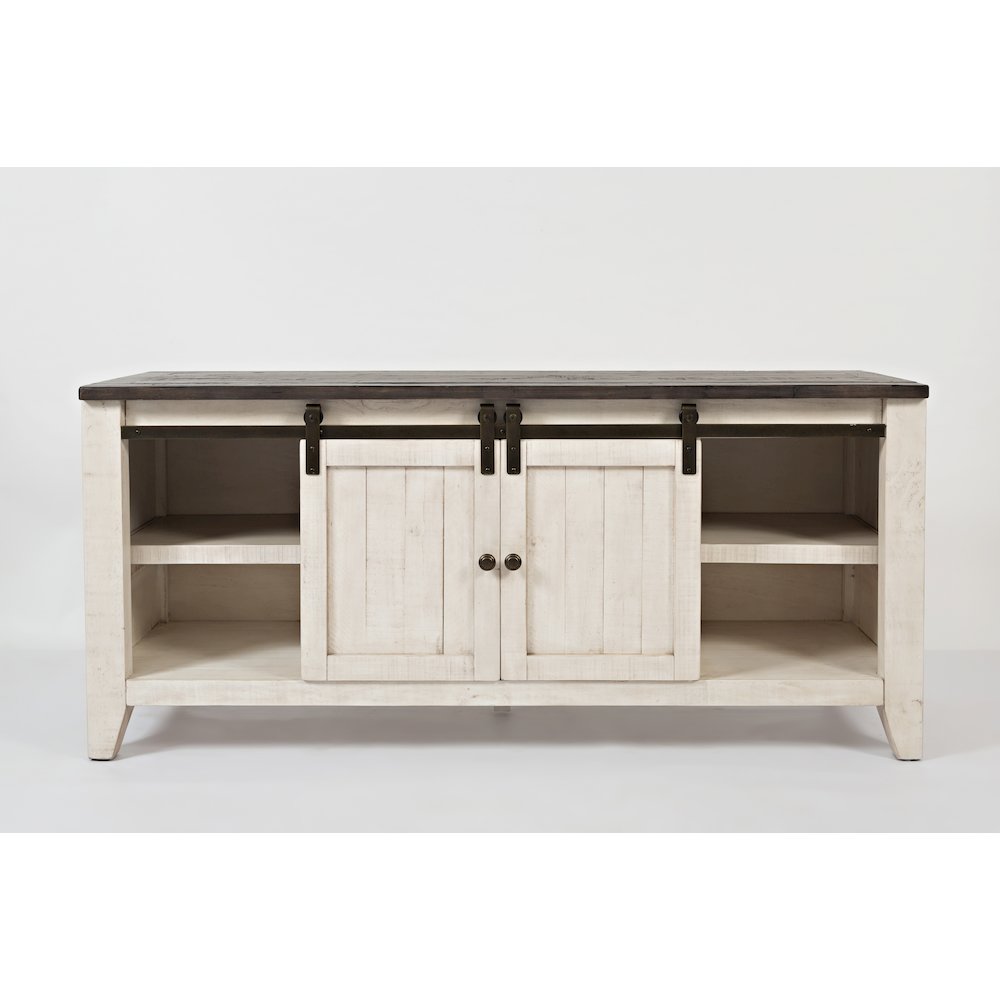 Madison County Rustic Reclaimed Solid Wood Farmhouse 60" Barn Door Console. Picture 10