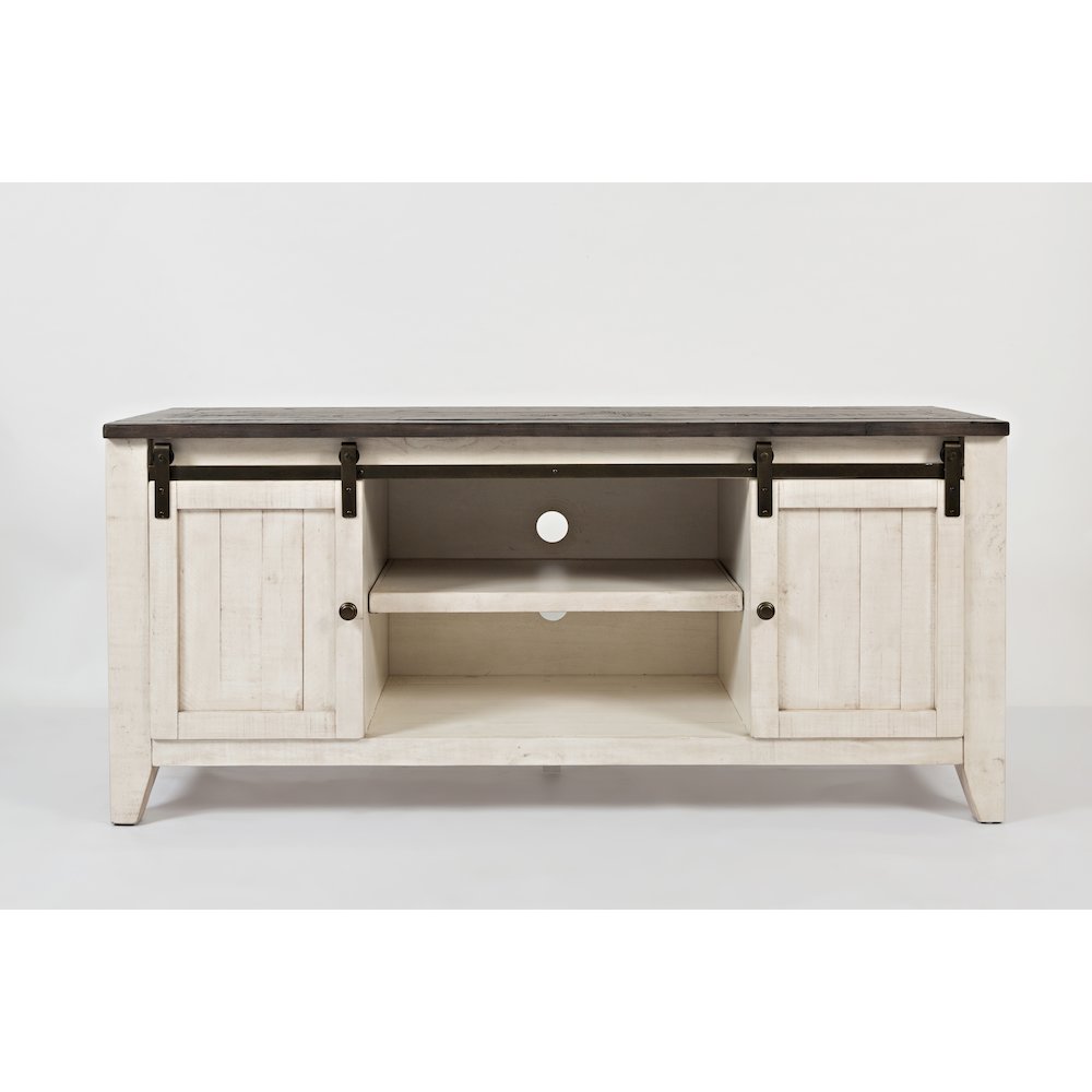 Madison County Rustic Reclaimed Solid Wood Farmhouse 60" Barn Door Console. Picture 1