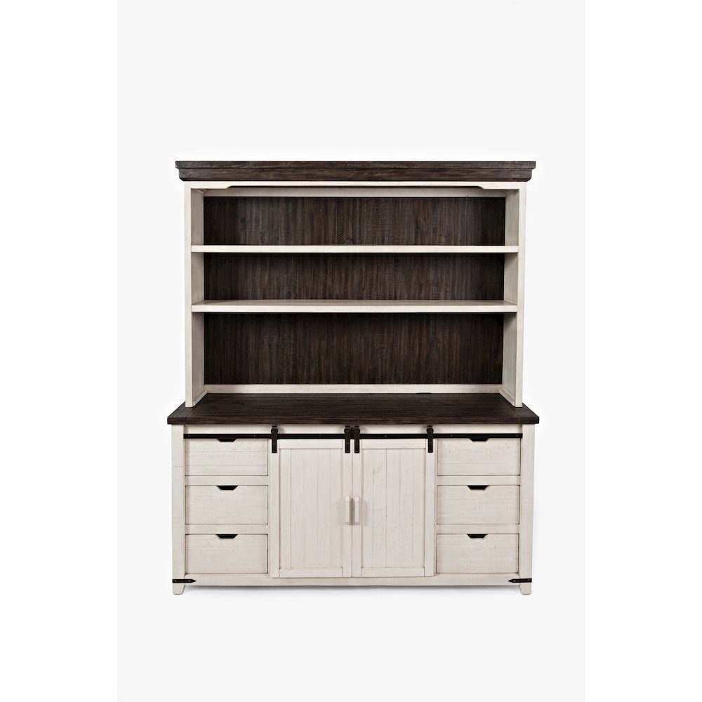 Madison County Rustic Reclaimed Pine Farmhouse Hutch Server. Picture 1