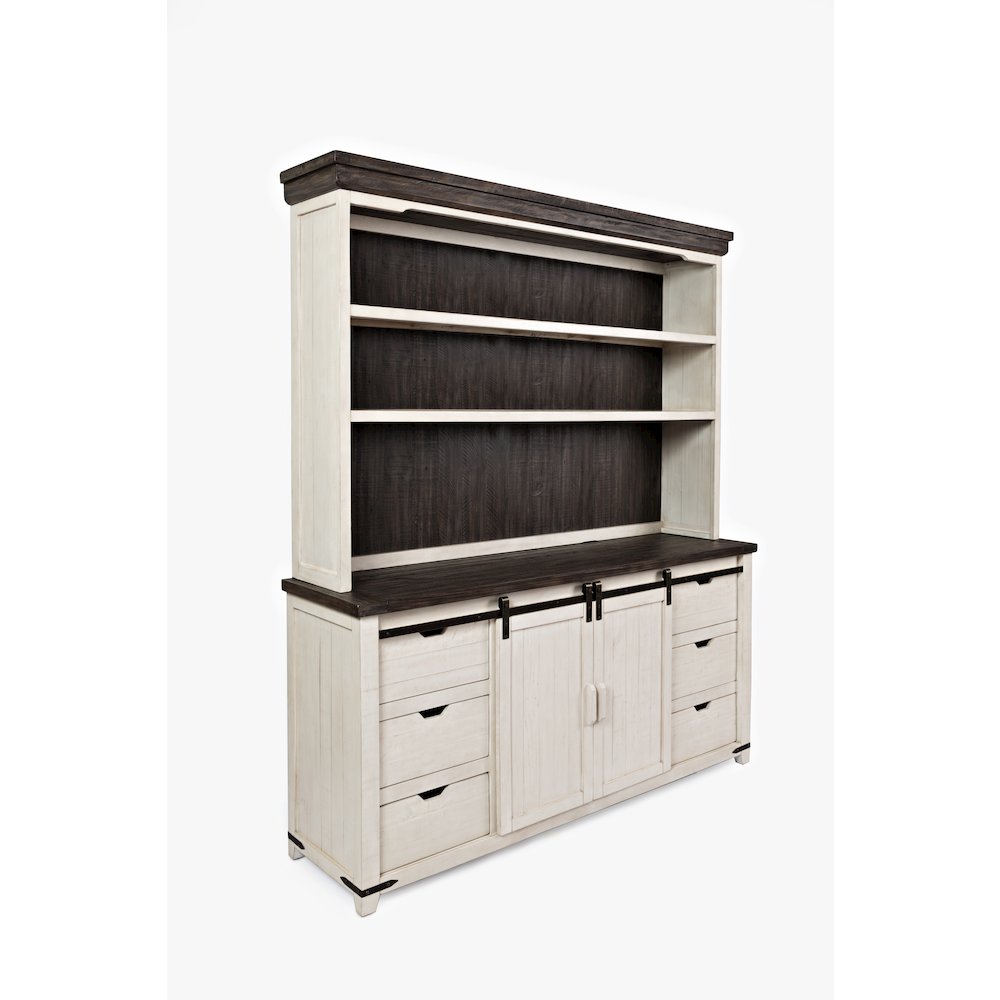 Madison County Rustic Reclaimed Pine Farmhouse Hutch Server. Picture 4