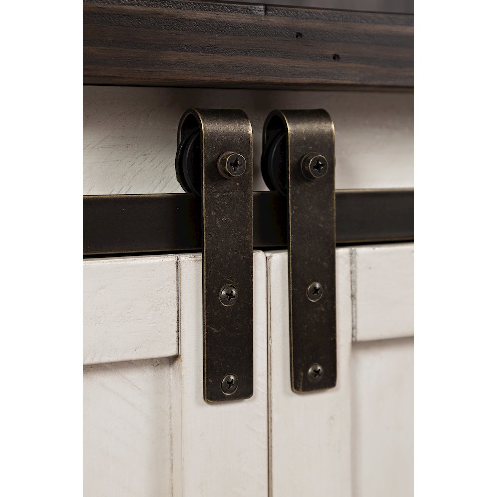 Madison County Rustic Reclaimed Pine Farmhouse Hutch Server. Picture 5