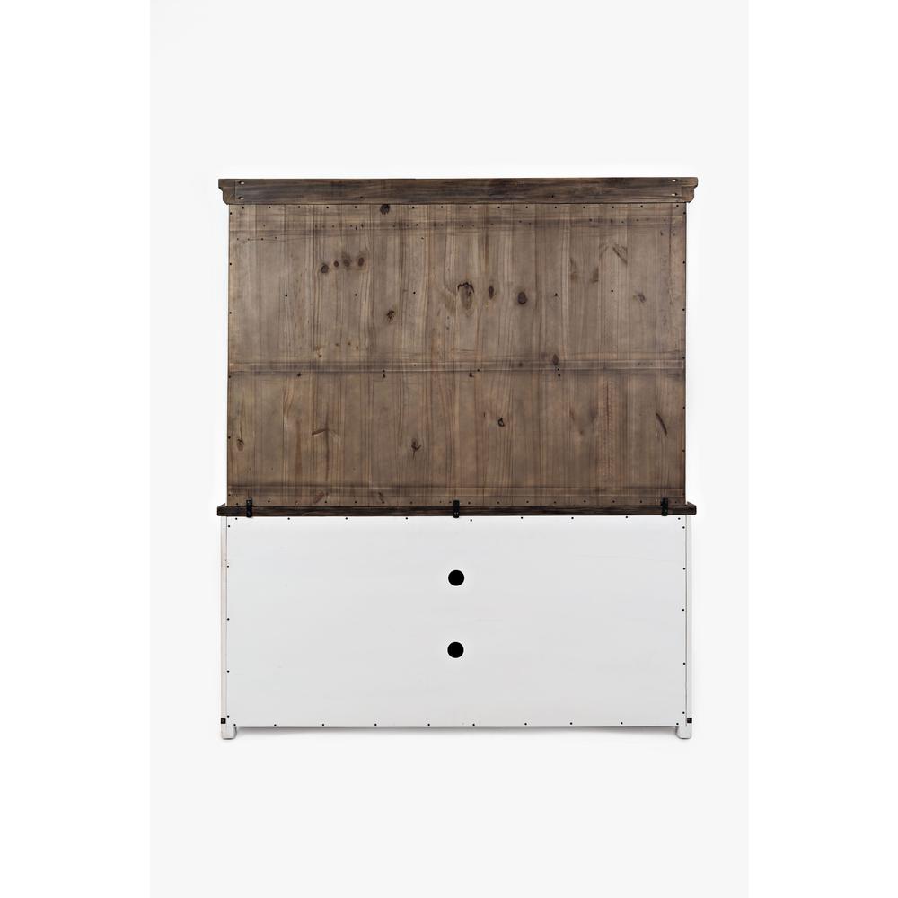 White Rustic Pine Farmhouse Hutch Server with Ample Storage Space. Picture 3