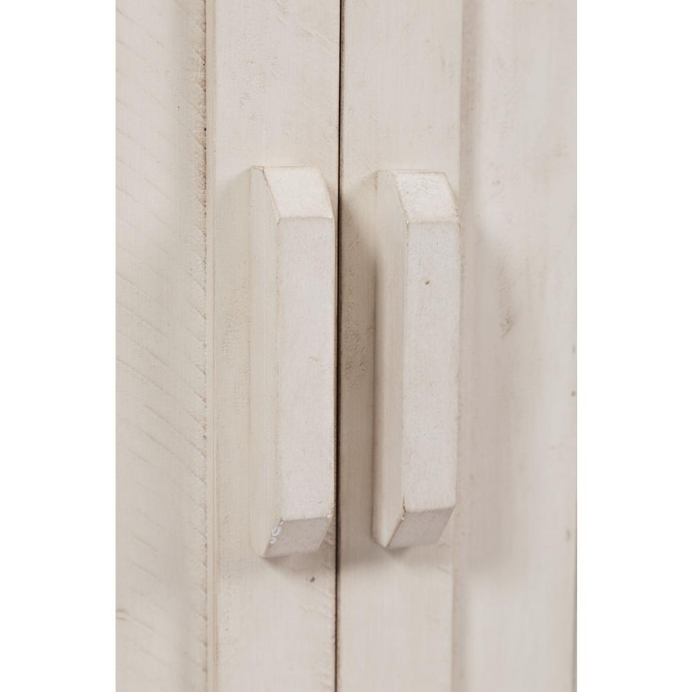 White Rustic Pine Farmhouse Hutch Server with Ample Storage Space. Picture 6